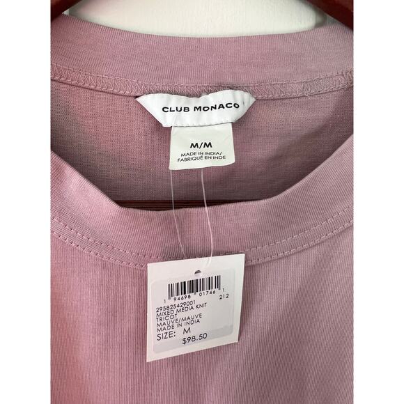 Club Monaco Boxy Bell Sleeve Knit Top Mauve M - Picture 5 of 7